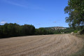 Point de vue sur Calvignac depuis le champ