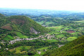 point de vue sur le plateau depuis le sommet (Héchettes et Hèches au premier plan)