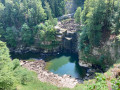 Point de vue sur le Saut du Doubs asséché