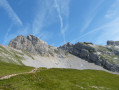 Pointe du Midi and Porte d' Enfer from the lake