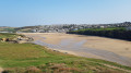 Porth Beach at low tide from Trevelgue Head