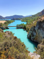 Les gorges de l'Entremon et le barrage de Mediano