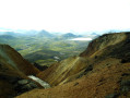Redescente du col Hrafntinnusker par un talweg