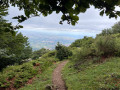 Retour et vue sur le Roussillon et la mer