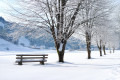 Ruhebank Mühlmattweg im Winter