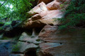 Sandsteinfelsen Schwarzachklamm