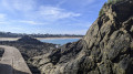 Schöner Blick auf den Plage du Minihic und den Plage du Pont
