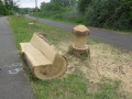 Sculptures insolites au bord des étangs de la Varenne
