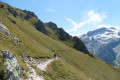 Sentier arrivant au Col de Leschaux