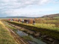 sentier en bordure de rigole