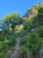 Sentier en calade montant à Soubreroche