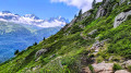 Sentier surplombant la vallée de Vallorcine.