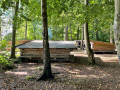 Shelters and fire pit