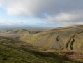 Silverband Mine Hush and view to Burney Hill