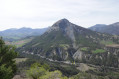 Sommet de Miousset et le parking en bas