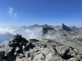 Pic de Caramantran et ses lacs depuis l'Agnel