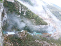 Sous la brume : résurgence et Fontaine de Vaucluse