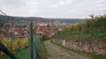Sous la grande tour du château d'Esslingen