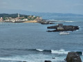 St Jean de Luz vue entrée de la baie et Fort de Socoa