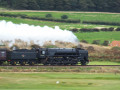 Steam locomotive 92203 Black Prince heading up to Weybourne