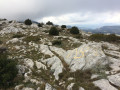 Sur la crête avant la descente Sur la crête avant la descente