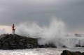 Tempête sur la jetée du port de Bourgenay Tempête sur la jetée du port de Bourgenay