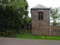 The gazebo at Cross Farmhouse, Over Stowey.