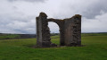 "The Pleasure House folly" and St Nectans church far away