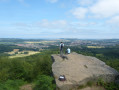 The top of The Hanging Stone, Guisborough and the North Sea beyond
