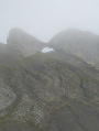 The Trou de la Mouche from the descent into Combe de Paccaly