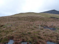 The two bog holes, looking back to Knott Rigg, the path leads between them