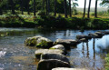 Dunnabridge Pound, and the River West Dart Stepping Stones