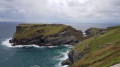 Tintagel Castle and Bridge from Glebe Cliff