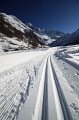 Trace de ski de fond près des Lanches