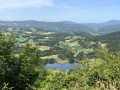 un des lacs de Chevelu vu du belv&eacute;d&egrave;re de Monthoux