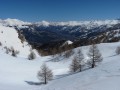 Versant Est depuis le col avec Barcelonnette en fond