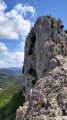 View from first break in the ridge (steep drop!)