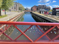 View of the canal Kærlighedsbroen Fredericia