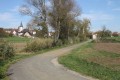 Voie partagé vélos, piétons et tracteurs près de Morsbronn les Bains