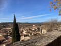 Vue aérienne de Sommières depuis le Château