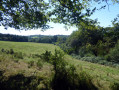 Vue bocagère vers la vallée de l'Helpe Majeure