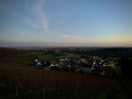 Vue crépusculaire depuis les vignes du Mittelbourg