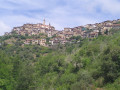 View of Apricale from the bridge
