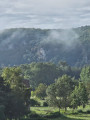 vue de la route en descendant