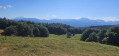 Vue depuis le chalet Pernet (Mont Blanc tout au fond)
