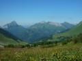 Vue depuis le col en direction du chalet des Abrets