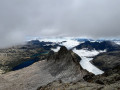 Vue depuis le sommet sur les lacs