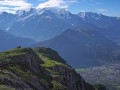 Vue du col de baverons vers le massif du Mont Blanc