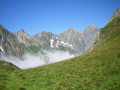 Vue du col de Couret sur le Mont Vallier