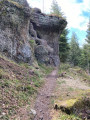 Vue du dessous Roche Tocquaine.